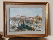 Olio su tela Marino Scardigli (Pistoia, 1921-Pescia, 2005) -Paesaggio toscano