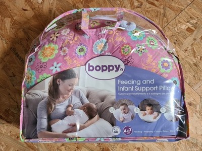   Chicco Boppy Mini Stillkissen   4 in 1   Bezug Rosa mit Blühmchen  