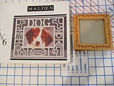 Lot 2 DOG LOVER Easel Photo Frames: 1 NEW in Box Malden  Laser Engraved Wood