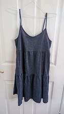 Topshop Maternity Womens Blue Strappy Dress Size 10 Stretch Sleeveless Length 32