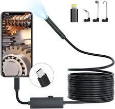 Endoscope Inspection Camera,1920P Borescope 7.9mm IP68 Waterproof Probe,16.4ft 
