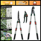 3-Piece Garden Tool Set - Bypass Lopper, Hedge Shears, Pruning Shears, Telescopi