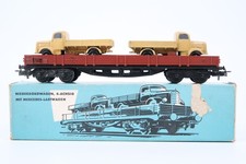 Märklin H0 4515 Niederbordwagen mit 2 Mercedes LKW (496 391) DB