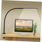  LED Desk Lamp with Clamp,10W Swing Arm Clamp Lamp, 5 Brightness Levels & Black