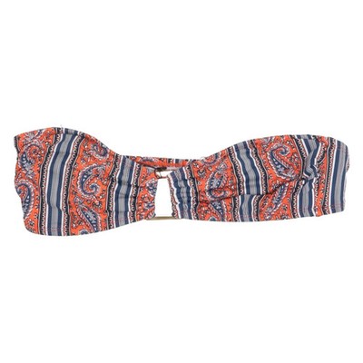 Tommy Hilfiger, Bikinioberteil, Größe: S, Orange/Blau/Mehrfarbig, Damen #KBd