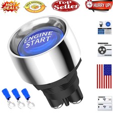 12V 50A Blue LED Push Button Starter Switch for Marine  Racing Vehicles