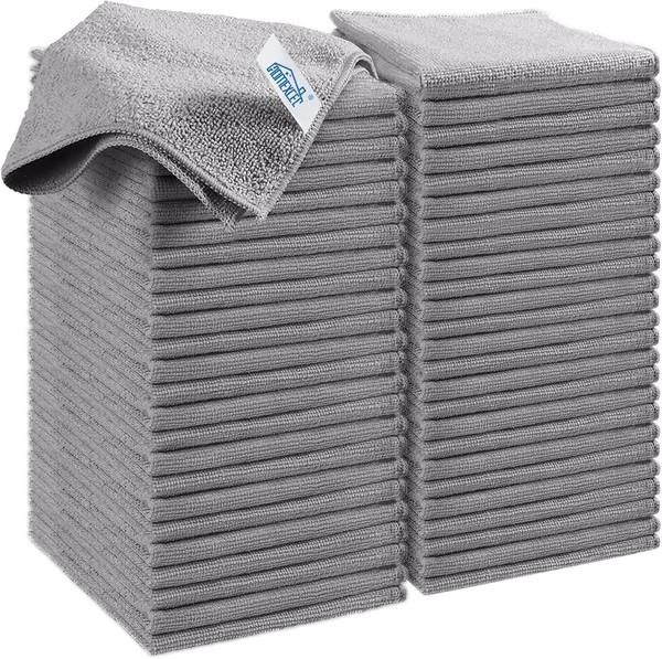 Homexcel MikrofasertüCher Grau 50 StüCk 30X30 Cm Wiederverwendbar Fusselfrei-image