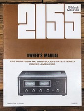 McIntosh MC 2155 MC-2155 Amplifier Service Manual Original 