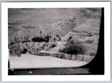 Vtg B&W Snapshot Desert Landscape View From Window 1946