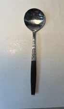 Interpur INR2 Brown Handle Sugar Spoon 6 3/8" Japan Stainless Flatware