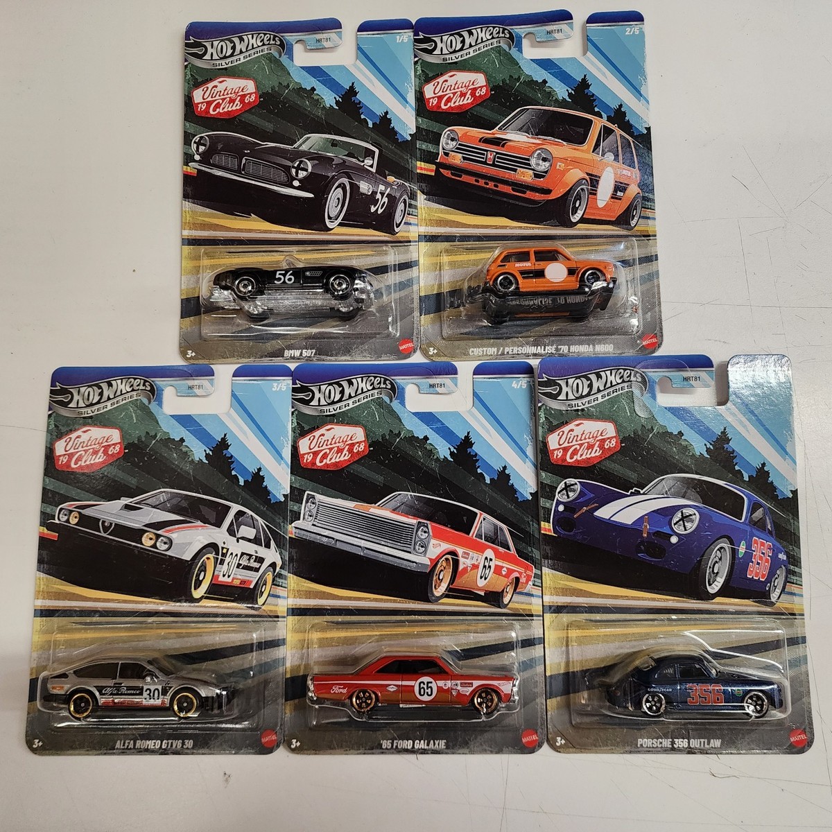 Vintage Club Complete 5 Car Set * 2026 Hot Wheels Silver Series
