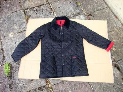 Steppjacke, Liddesdale, Barbour, Black/Red, Größe: S, ungetragen m. Etikett