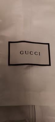 GUCCI AUTHENTIC GARMENT BAG STORAGE TRAVEL COTTON WHITE 54X19X3 ZIPPERED NEW