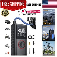 Tire Inflator Portable Air Compressor, 150 PSI Cordless Bike Pump, Air Pump f...