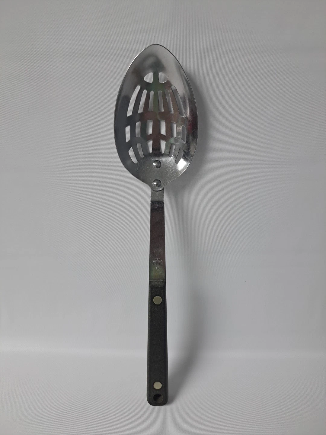 Rare Flint Arrowhead Slotted Serving Spoon Utensil USA Stainless