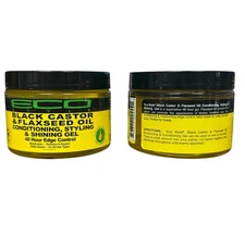 ECO STYLER BLACK  CASTOR & FLAXSEED OIL CONDITIONING,STYLING & SHINING GEL 325 M