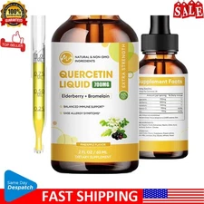 Quercetin with Bromelain, 2 Fl Oz Liquid Drops, 5 in 1 Quercetin High Absorption