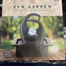 Zen Garden Calming LED Water Fountain Indoor Buddha Feature New