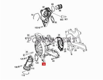A2762000401 OEM Dolz Water Pump With Gasket for 2016-2018 Mercedes GLE350 4Matic