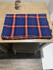 Vintage 1950s Faribo Faribault Woolen Mill Wool Blanket Navy Blue and Red