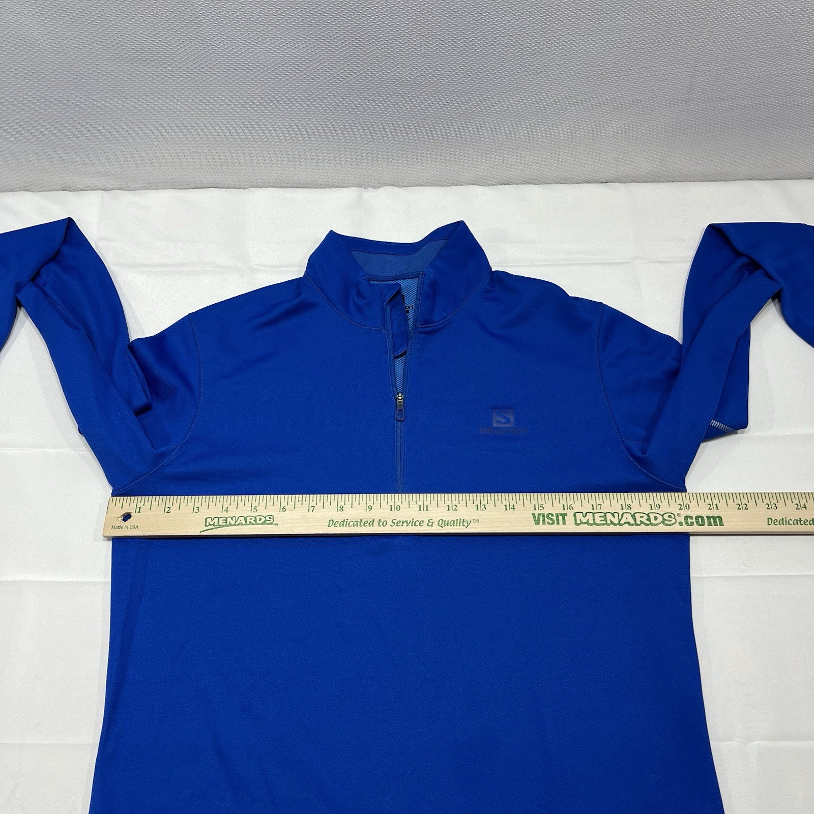 Salomon Maglione Uomo 1 4 Zip Finto Collo Base Strato Blu Uomo Grande Outdoor