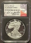 2020-S $1 SILVER AMERICAN EAGLE NGC PF70 First Day of Issue signed JONES : 08352