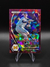 2021 Panini Prizm Draft Picks Prizms Burgundy Cracked Ice #61 Steven Hajjar /23!