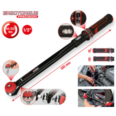 KS-Tools - 1/2'' ERGOTORQUE precision Ratschen-Drehmomentschlüssel Drehknopf, 60-