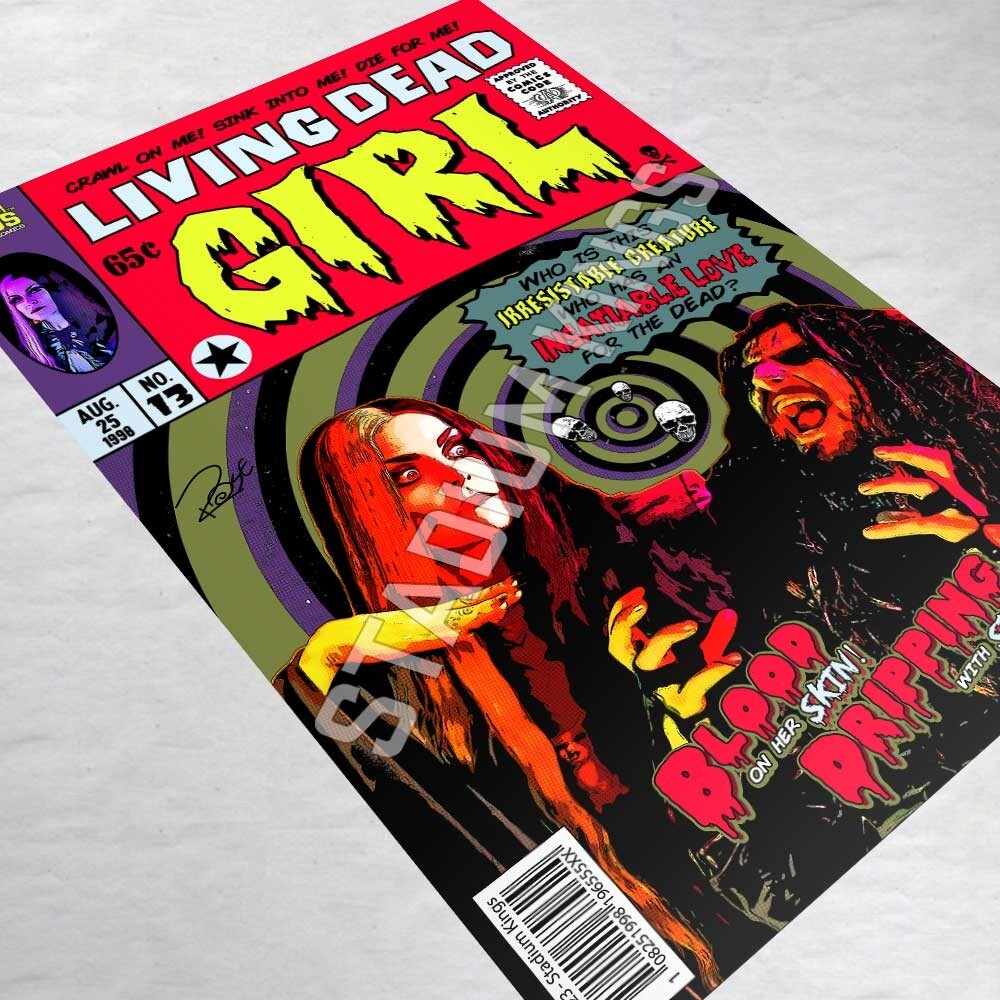 Rob Zombie Living Dead Girl Hellbilly Deluxe Comic Book Poster