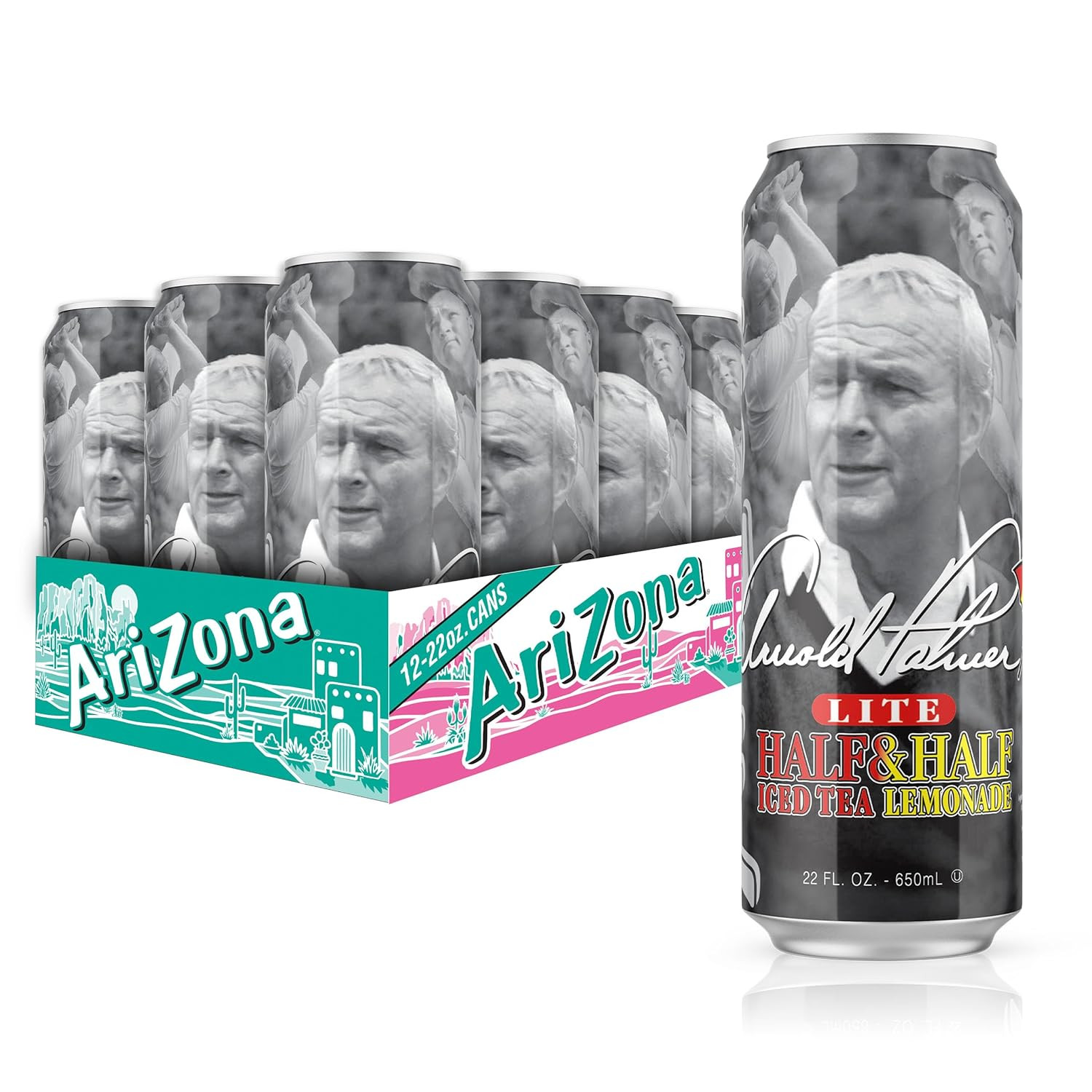 Arizona Arnold Palmer Half and Half - Big Can, 22 Fl Oz (Pac