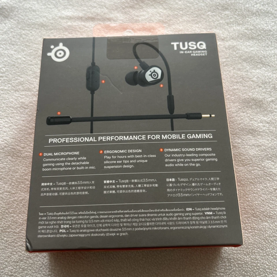 Steelseries Gaming Earphone Detachable Mic. TUSQ Noise Cancellation - Image 2 of 4