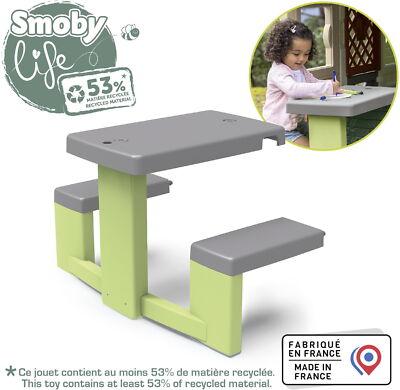 Smoby Outdoor Spielzeug Smoby Life Spielhaus Zubehör Picknicktisch 7600810927