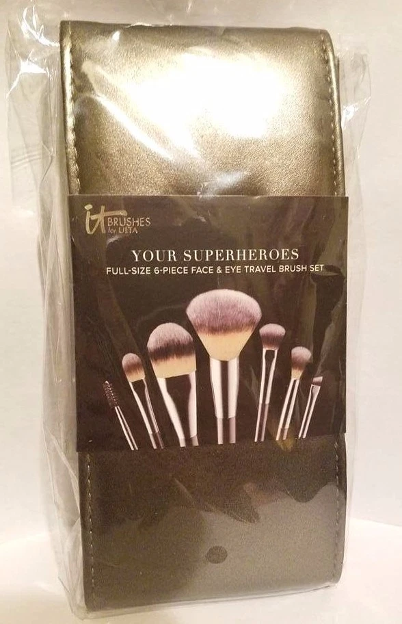 IT Cosmetics Brushes for Ulta Your Superheroes Full-Size Travel Brush Set NIP!