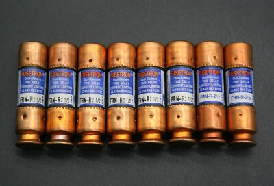 Eight (8) Bussmann FRN-R 2 1/2 250VAC RK5 Time Delay Fuses NEW