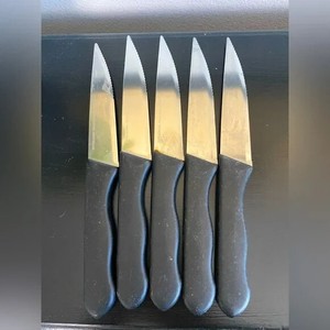 Genuine RH Forschner (41797) 5 Serrated Knives With Black Handle Made in France