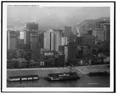 8'' x 10''  1900 Group Skyscrapers Pittsburgh Pa. Detriot Publishing