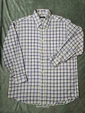 Canali Shirt Mens Medium Plaid Button Down Sport Italy Classic Checkered EUC