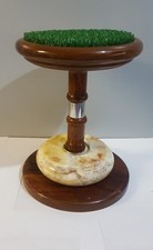 New Falconry Wood Block Perch 6.5" Indoor & Outdoor use with Marble & AstroTurf