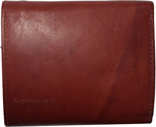 Cartera de cuero triple pliegue para hombre pieza central 1 ventana de identificación 9 tarjetas 2 ranuras para billetes - Imagen 11 de 12