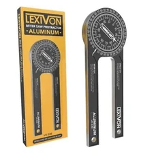 LEXIVON Aluminum Miter Saw Protractor | 7-Inch Rust 