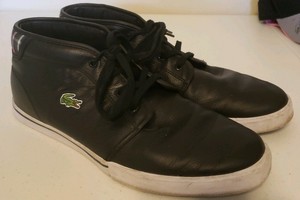 lacoste ampthill black leather