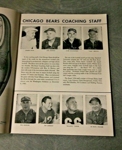 1954 BALTIMORE COLTS V CHICAGO BEARS OFFICIAL PROGRAM NFL PRO FOOTBALL WRIGLEY - Picture 3 of 6
