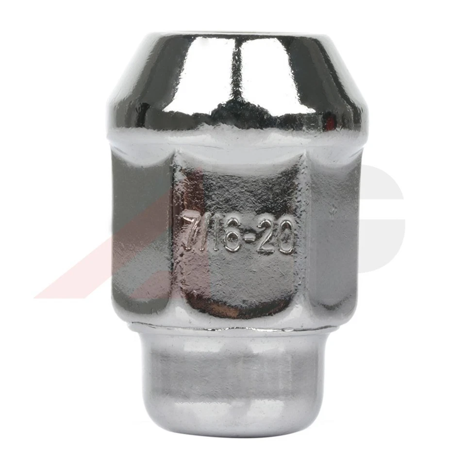 20 tuercas de rueda cromadas de 0,90" de ancho 7/16-20 para Chevrolet Impala Fleetline Foto 3 de 4