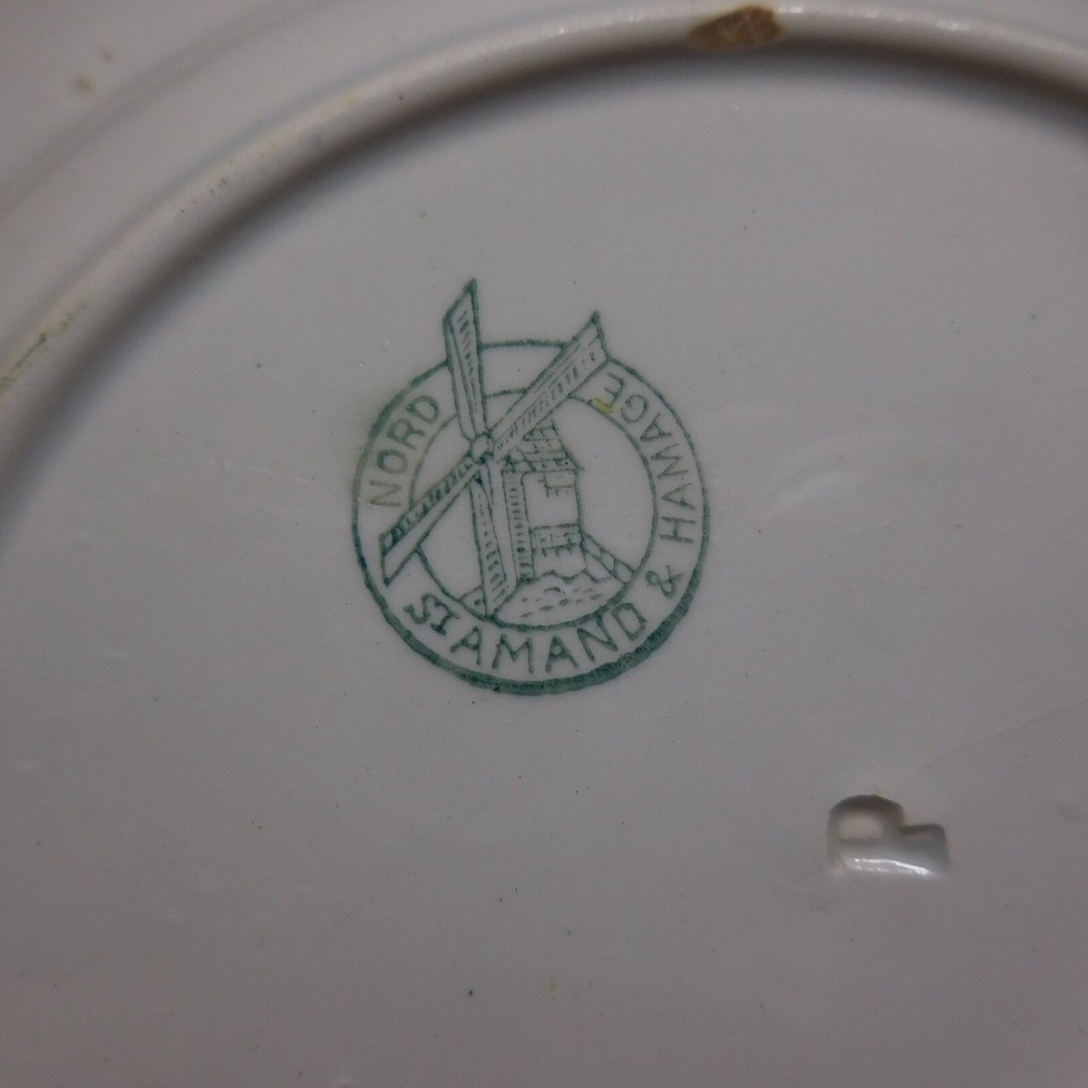 Ceramic Plate Faience North SAINT-AMAND HAMAGE France Art Nouveau