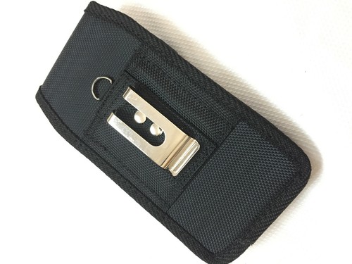 SCHWARZ VERTIKAL NYLON HOLSTER GÜRTEL CLIP ETUI HÜLLE FÜR SAMSUNG GALAXY A20 A30 A50 - Bild 6 von 12