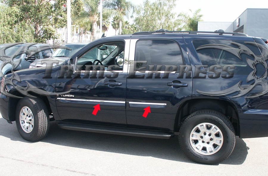 20072009 GMC Yukon Stainless Steel Chrome Body Side Molding Trim