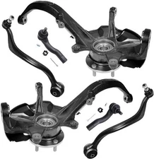 Front Steering Knuckles Wheel Bearing Hubs Control Arms Tie Rods for MKZ Milan