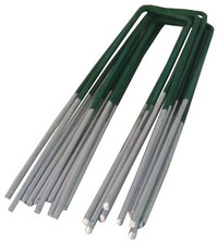 Artificial Grass Fixing Pegs Green U Pins Staples Metal Turf Galvanised Sharp