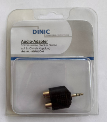 DINIC Audio-Adapter, Stecker auf 2x Cinch ArtNr: MM-K2C-A 200145/7