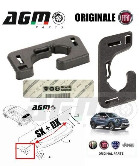 Morsetto Portabagagli Posteriore Destro Per Fiat 500X (dal 2015) – Ricambio Originale 6000626594 - 3